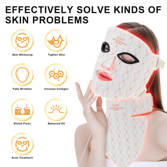 Transform Your Skin with the Professional 4 Color Silicone LED Mask - Advanced Red Light Therapy for Home Use