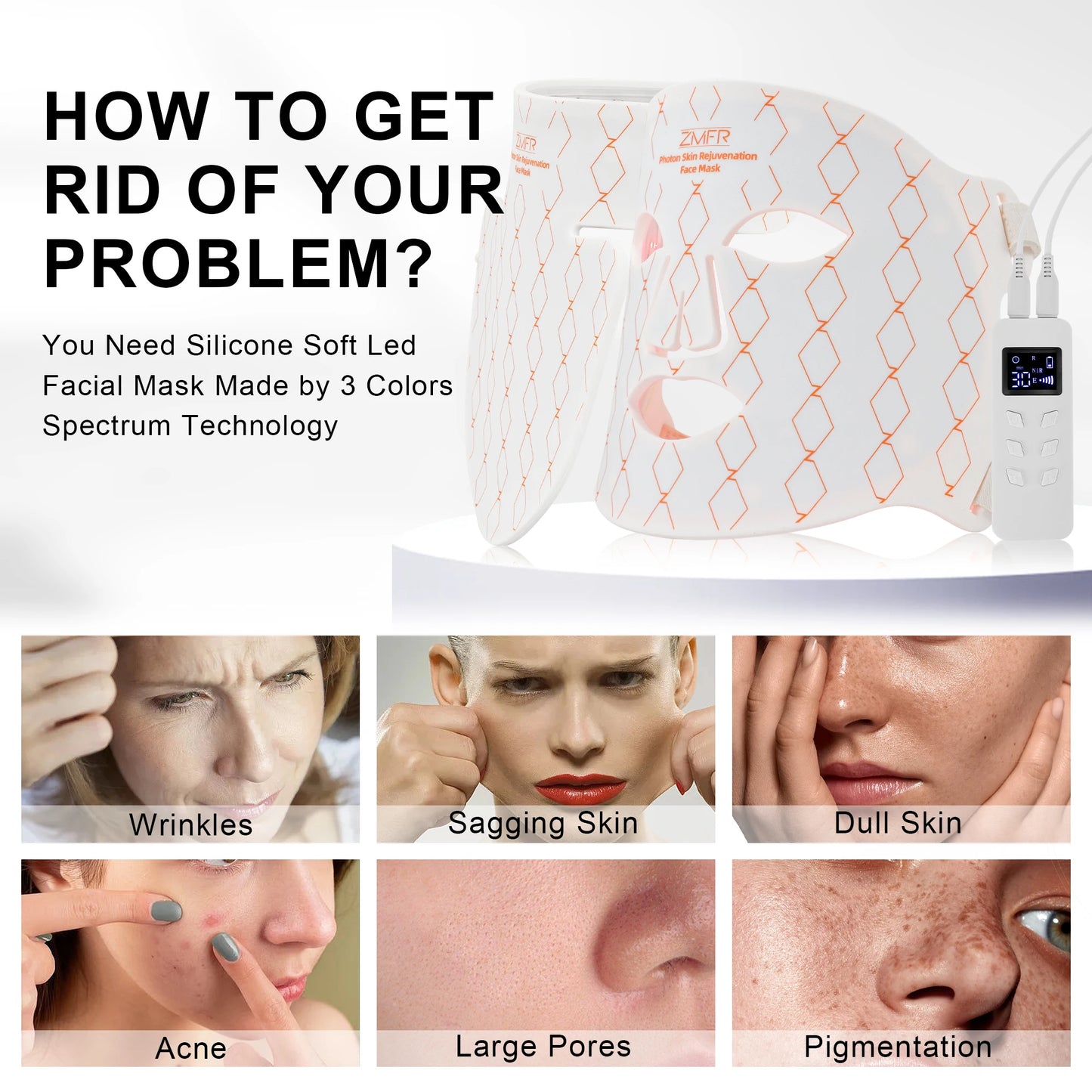 Transform Your Skin with the Professional 4 Color Silicone LED Mask - Advanced Red Light Therapy for Home Use