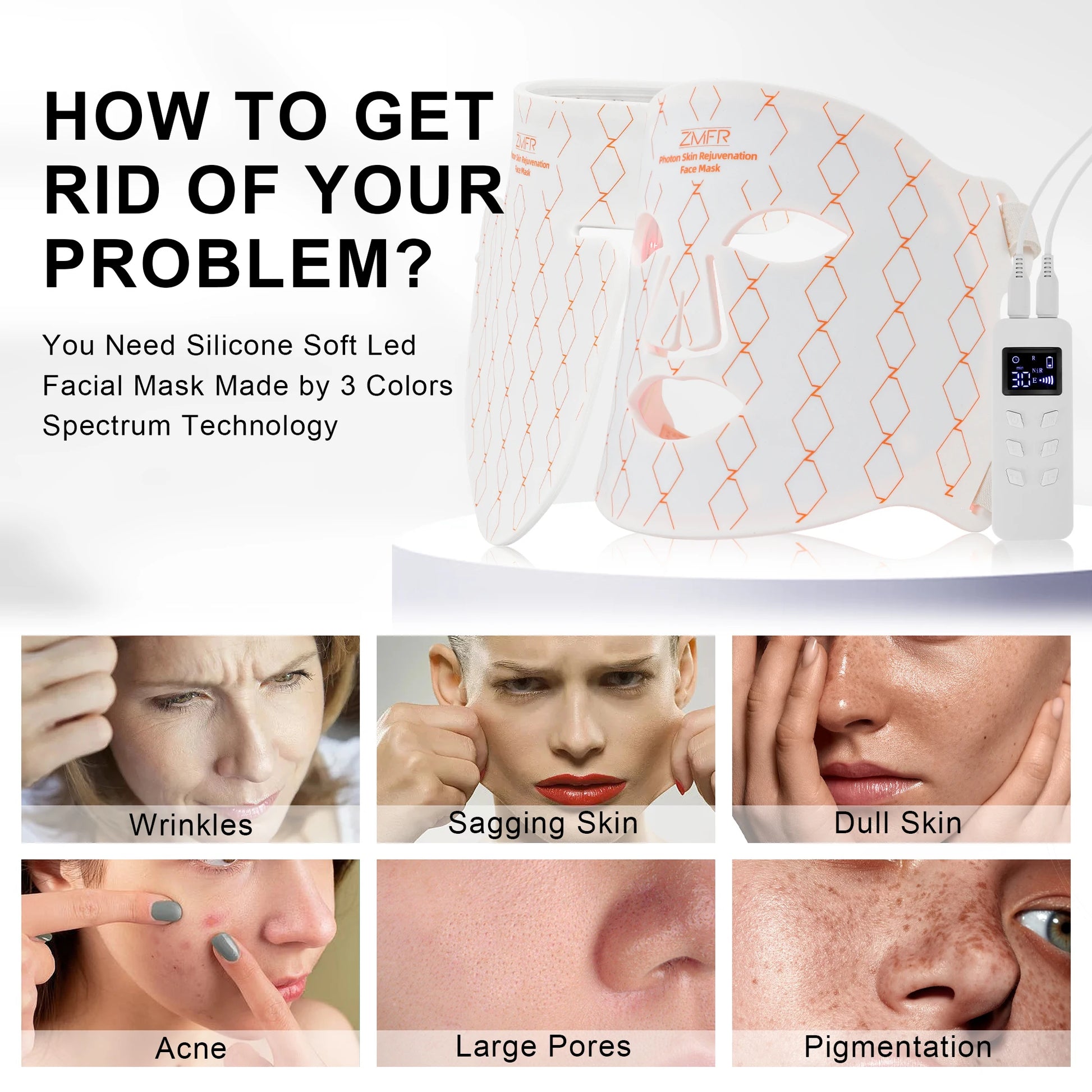 Transform Your Skin with the Professional 4 Color Silicone LED Mask - Advanced Red Light Therapy for Home Use