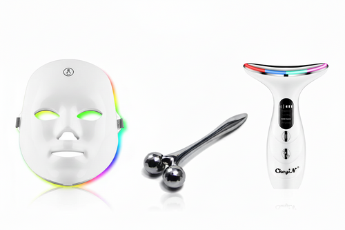 Bundle routine beauté complète 3 appareils - Masque LED Roller V Appareil EMS anti-âge